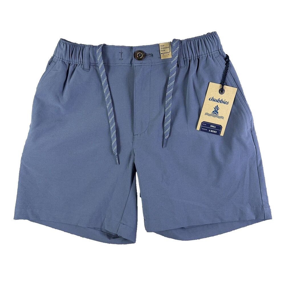 Chubbies Everywear Shorts Mens Small 6 Inch Ice Blue Stretch Golf Summer NWTGS